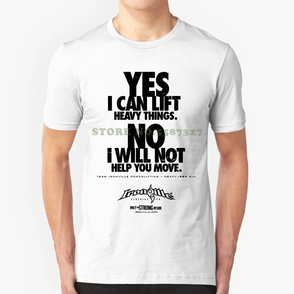 Short Sleeve Summer Style Yes I Can Lift Heavy Things Powerlifting T Shirt