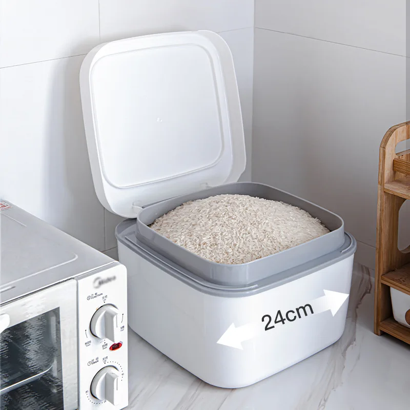 

1Pc Rice Storage Container with Lid Grain Flour Dispenser Moisture-proof Bin Box