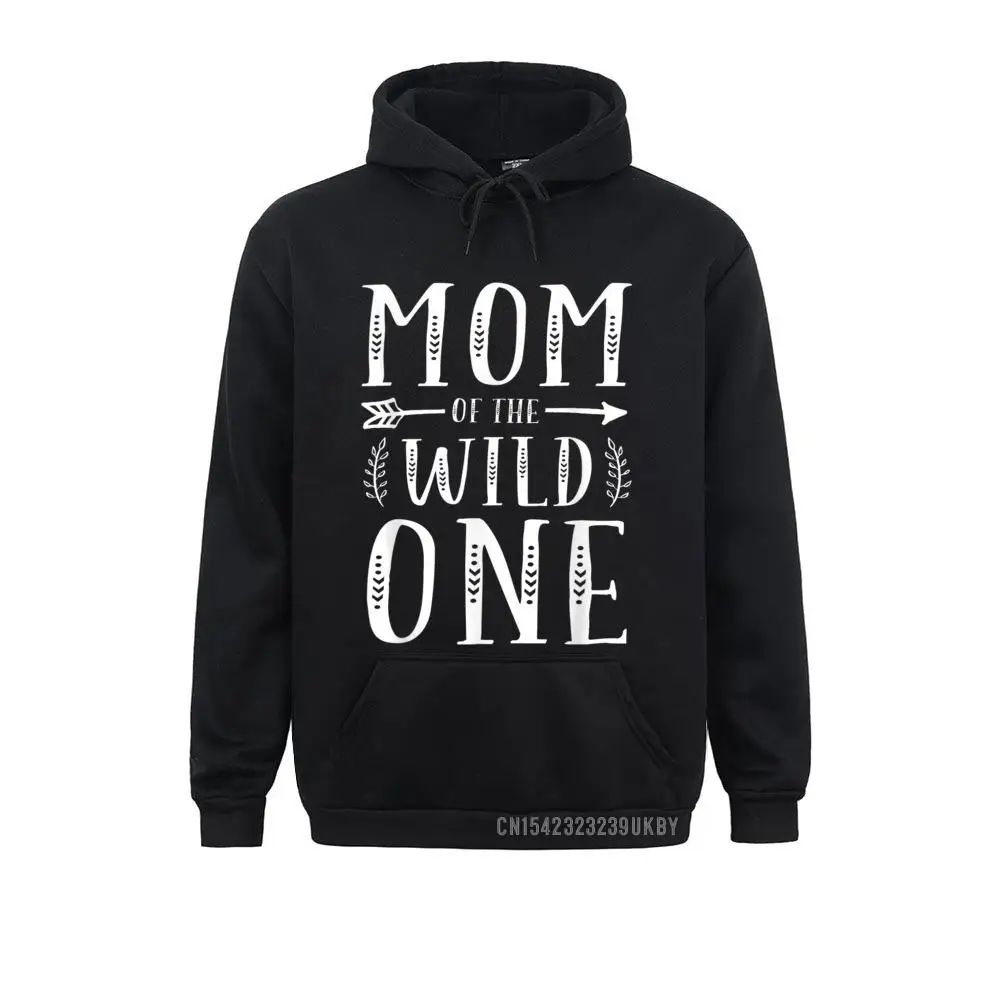 Mom Of The Wild One Thing Cute Funny Harajuku 1st Birthday Long Sleeve Normal Sweatshirts Men Hoodies Hoods Lovers Day