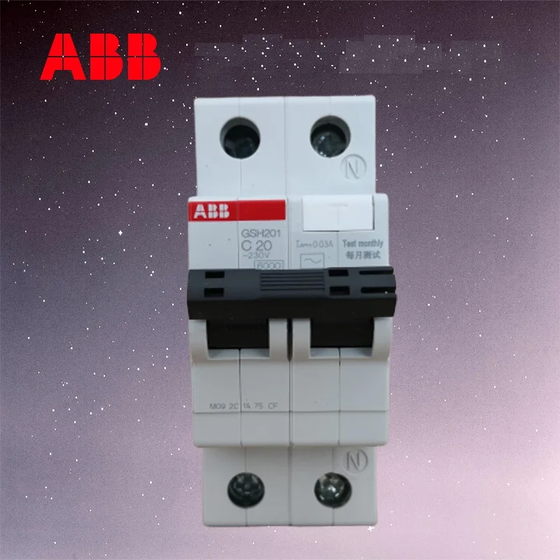 ABB Residual current protection circuit breaker GSH201PN GSH202 1P+N 2P  6A 10A 16A 20A 25A 32A 40A 50A 63A type C AC electronic