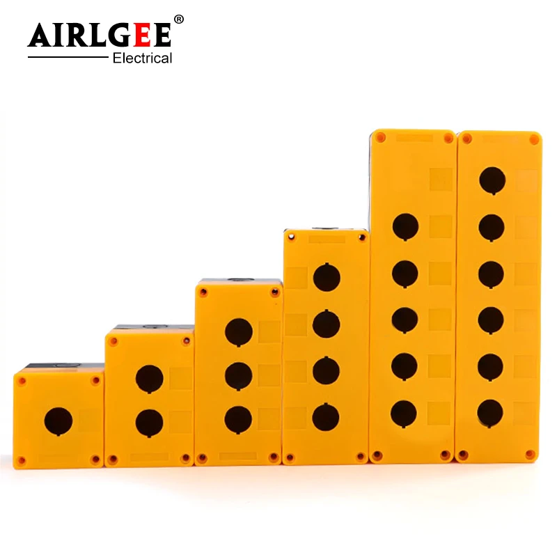 BX2 اقتصادي 22 مللي متر فتحة 12345 ثقب زر التبديل صندوق التحكم وقف الطوارئ الغبار و مقاوم للماء زر مؤشر صندوق #3