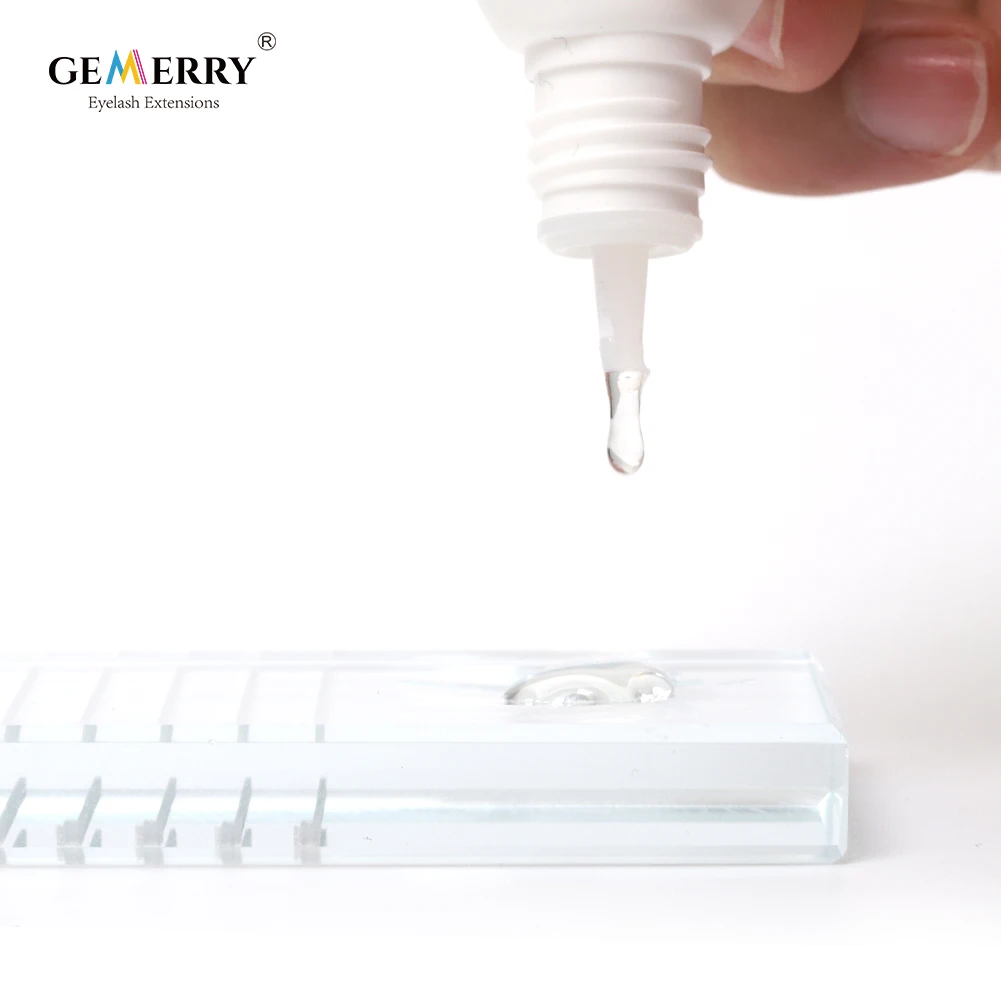 GEMERRY 5ml Eyelash Extensions Clear Glue 1-2s Fast Drying Eyelashes Glue Lash Glue Transparent Adhesive Retention Long Lasting