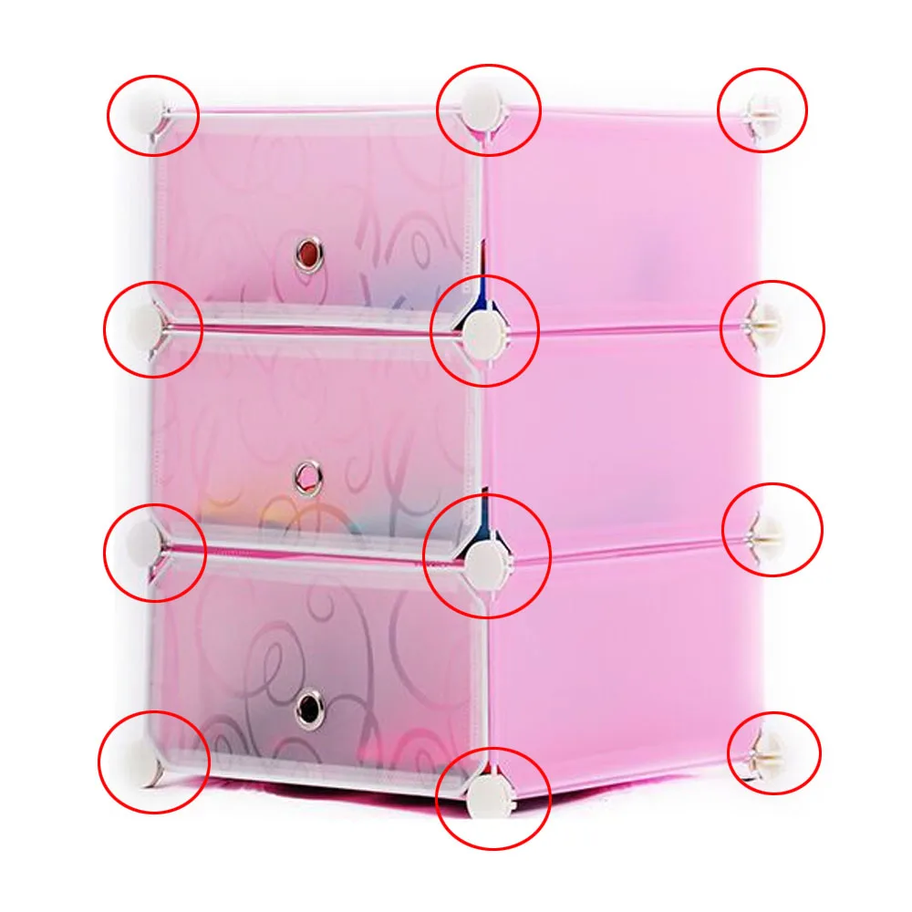 10pcs Durable Connectors DIY Combined Storage Locker Cabinet Shelves Connector for Cube Storage Modular Organizer Closet Clips