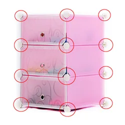 10pcs Durable Connectors DIY Combined Storage Locker Cabinet Shelves Connector for Cube Storage Modular Organizer Closet Clips