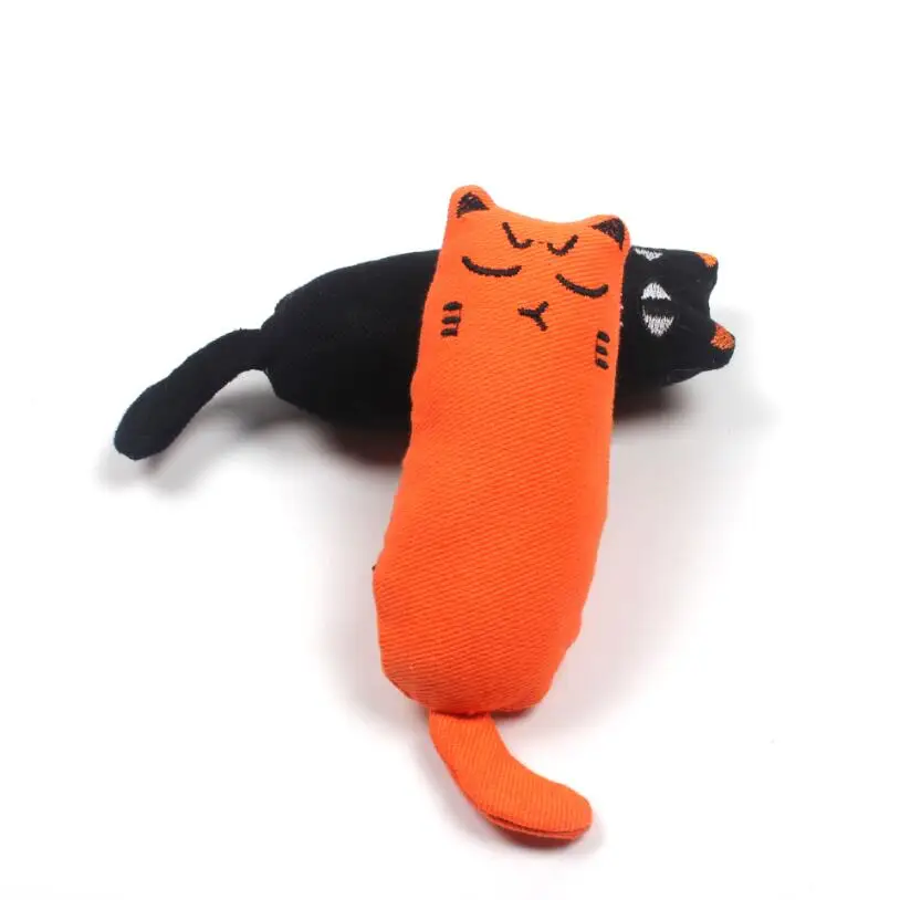 Cat Catnip Toys Teeth Grinding Stuffing Cotton Mint Funny Interactive Plush Kitten Chewing Vocal Toy Claws Thumb Bite Cat