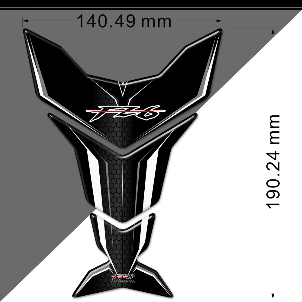 Adesivi Tank Pad Protector per Yamaha FZ6 FZ6S FZ6N FZ6 Fazer decalcomanie ginocchio carburante emblema Badge Logo 2015 2016 2017 2018 2019 2020