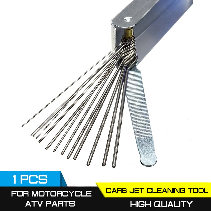 For Motorcycle ATV Parts Carb Jet Cleaning Tool Carburetor Wire Cleaner Set