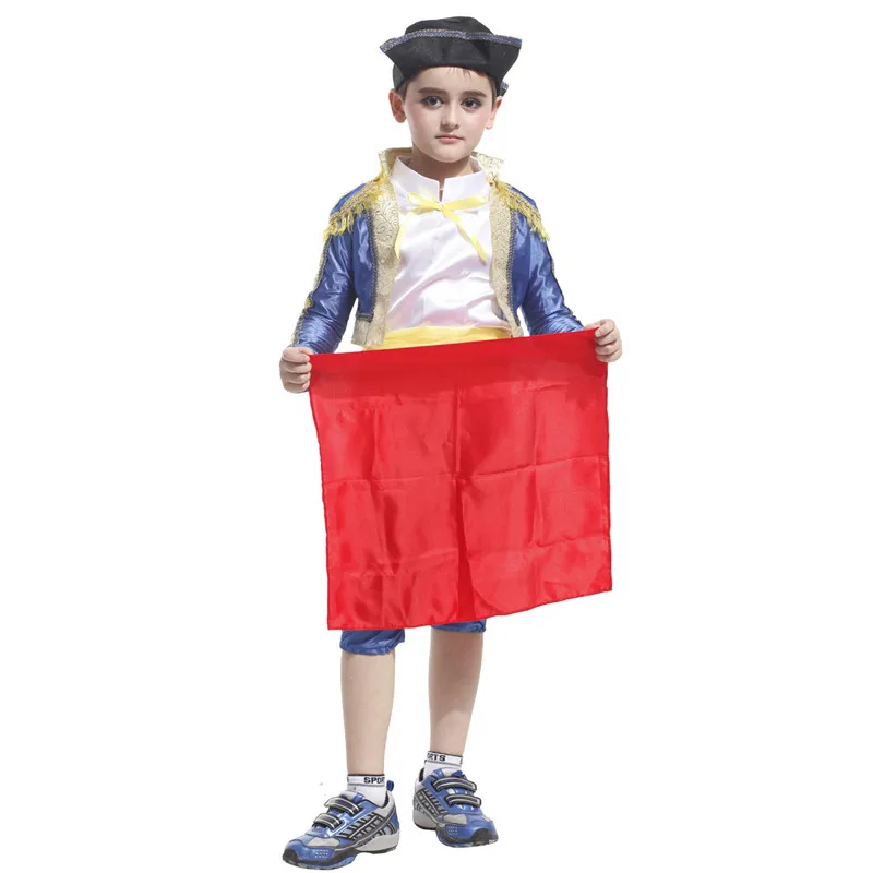 M-XL Boys Spain Matador Cosplay Kids Children Halloween Spanish Bullfighter Costume Carnival Purim Parade Stage Play Party Dress