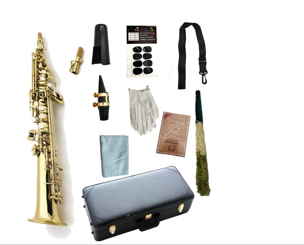 

Brand New JUPITER JPS-747 Brass Gold Lacquer Soprano Straight Pipe Saxophone B Flat Sax Instruments With Case Mouthpiece