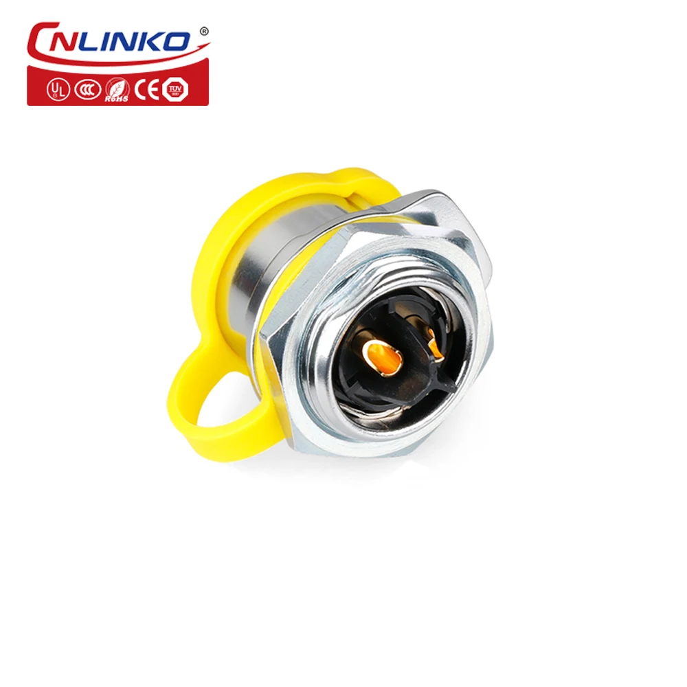 CNLINKO UL Approved M20 Waterproof IP68 Connector 3 Pin Male and Female Circular Adapter LED Display Power Cable Connectors