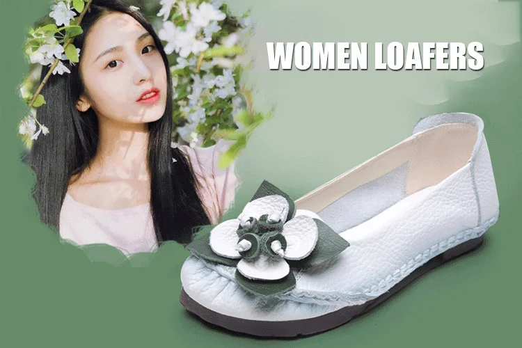 Ethnische V-Ausschnitt Perlenbesetzte Ballerinas Damen Schlichte Vintage Echtleder Mokassins Slip-On Loafer Elegante Alltagsschuhe für Mütter – Detail 29