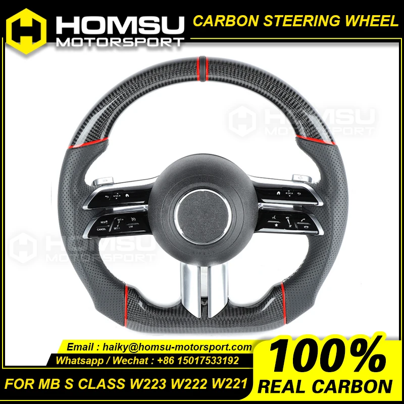 

Suitable for mercedes benz old model to new model steering wheel forged carbon fiber LED steering wheel W223/W222/W221