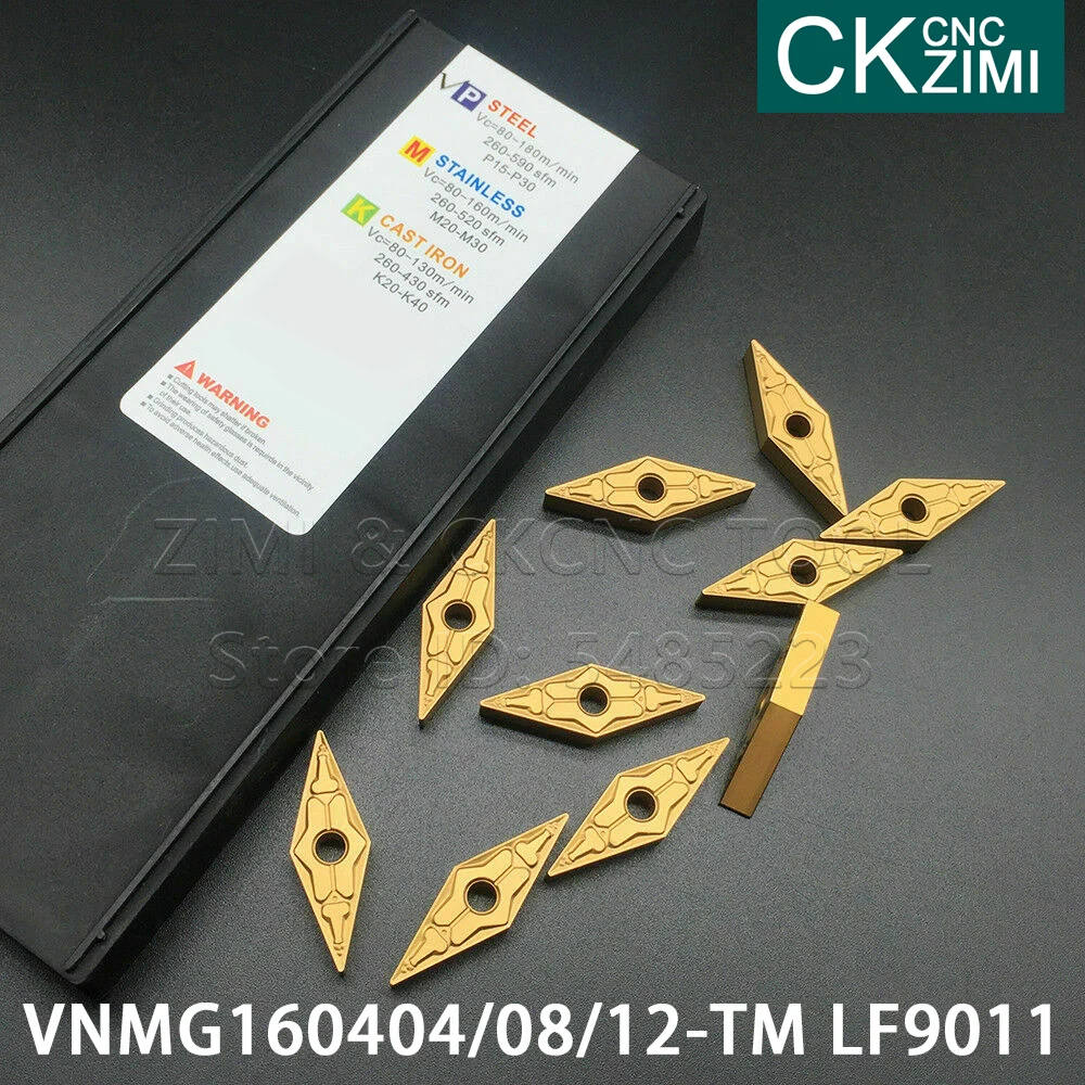 VNMG160404-TM LF9011 VNMG160408-TM LF9011 VNMG160412-TM LF9011 كربيد إدراج فهرسة تحول إدراج أداة أداة التصنيع باستخدام الحاسب الآلي للصلب
