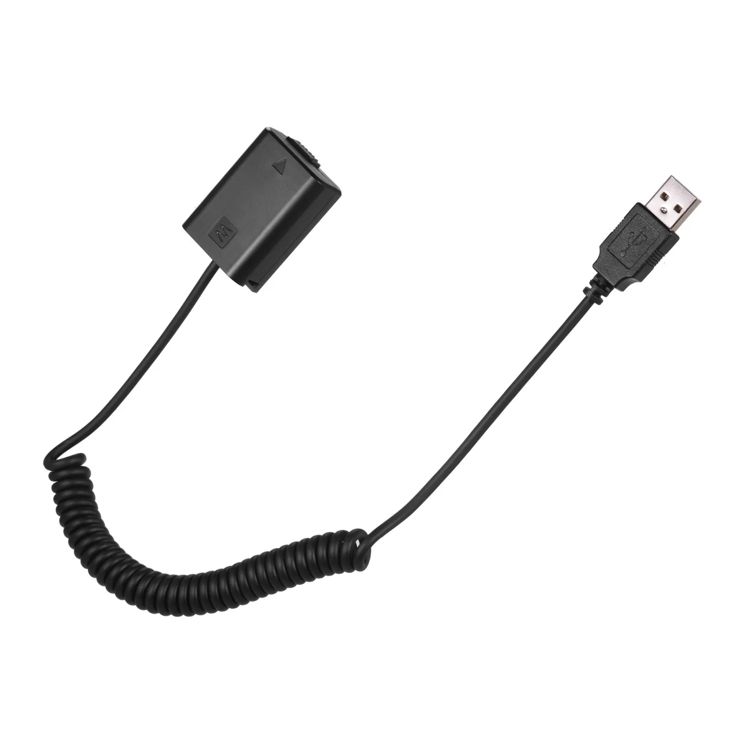 Andoer 5V USB NP-FW50 Dummy Battery Pack Coupler Adapter with Flexible Spring Cable for Sony A7 A7II A7R A7S A7RII ILDC Camera