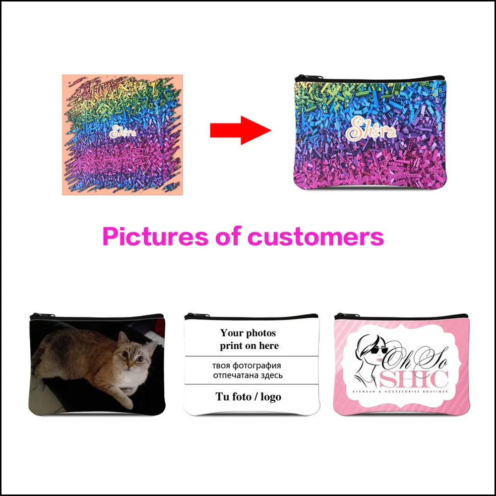 Cute Unicorn Cat Printing Coin Purse For Women Portable Shopping Wallet Animal Pattern Money Bag Change Cases Children Wholesale