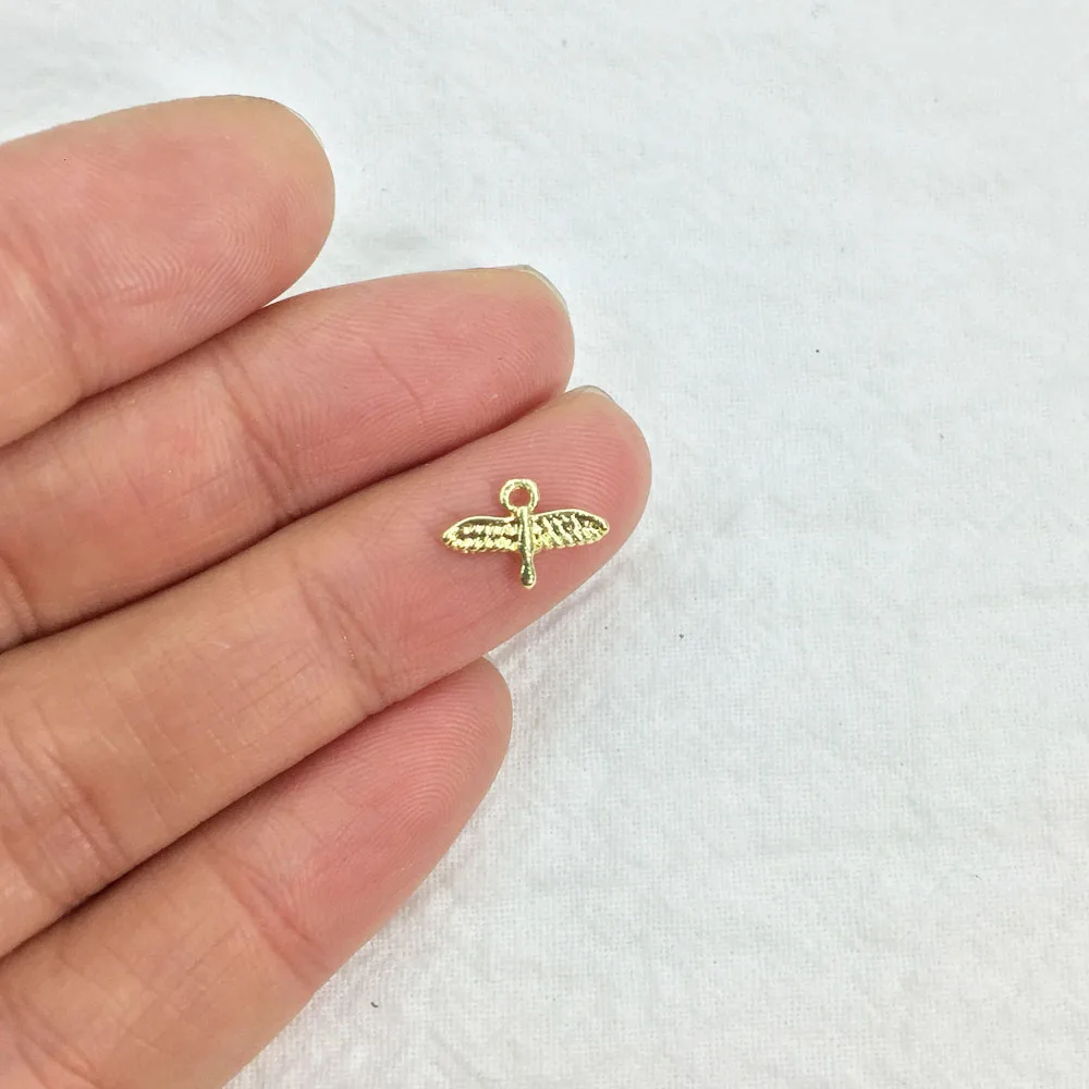 Eruifa 20 sztuk 10mm Mini ptak cynku biżuteria ze stopu DIY Charms wisiorek naszyjnik, kolczyki bransoletka 2 kolory — zdjęcie 5