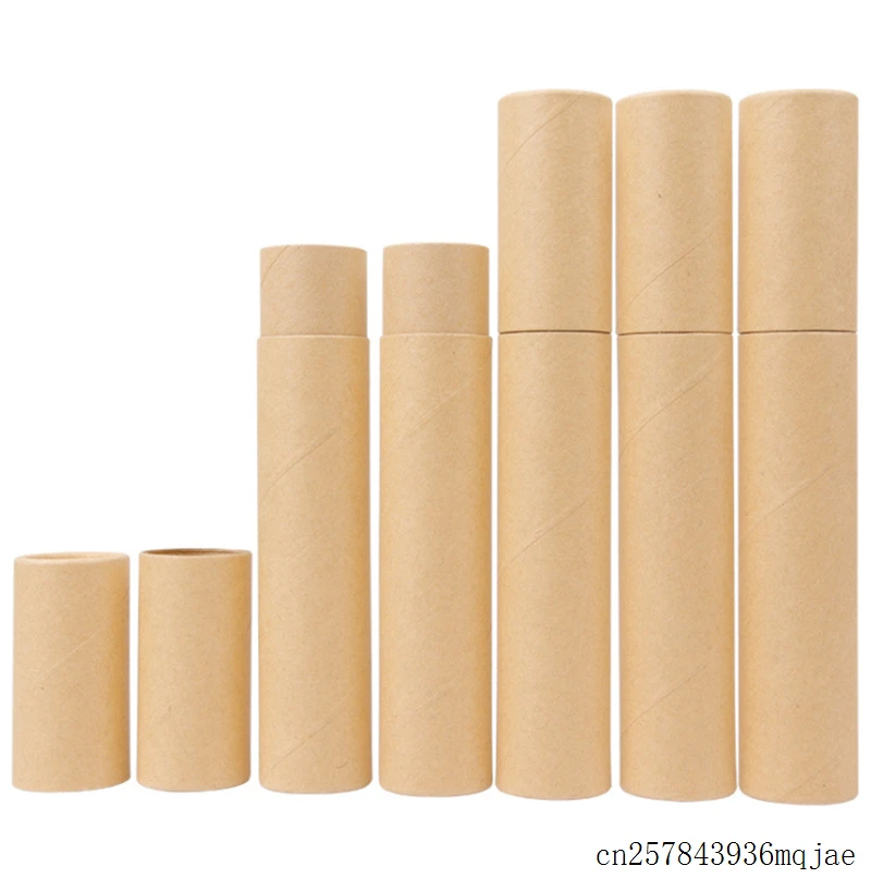 

100PCS Long Paperboard Container Cardboard BoxesTube for Pencil Pastel Gift Sketch Mailing Bottle Packaging Kraft Wrapping Gift