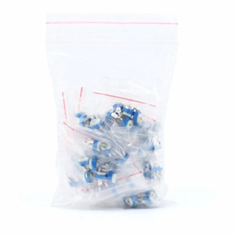 13values*5pcs=65pcs Trimming Potentiometer RM-065 top adjustment 100R-1M RM065 Variable Resistors Assorted Kit 100R 200R 1K 10K