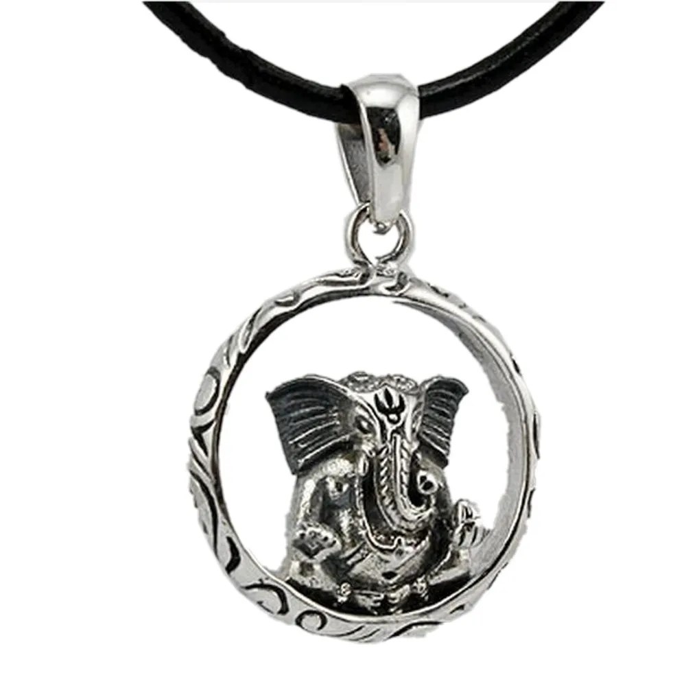 

BOCAI silver pure silver 925 pendant elephant god thai silver pendant ganesha