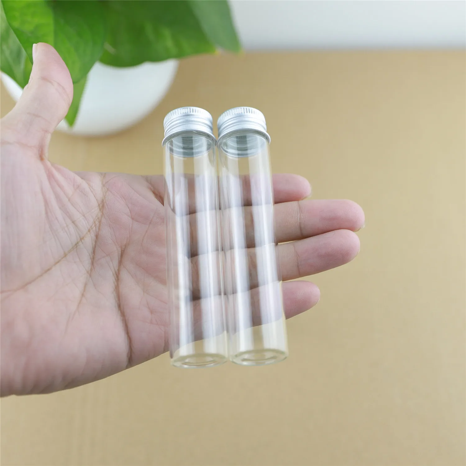 48PCS Tiny Glass Jars 13*22*100mm 25ml Small Glass Bottle jar Vials Mini Containers DECORATIVE Bottles DIY Test Tube