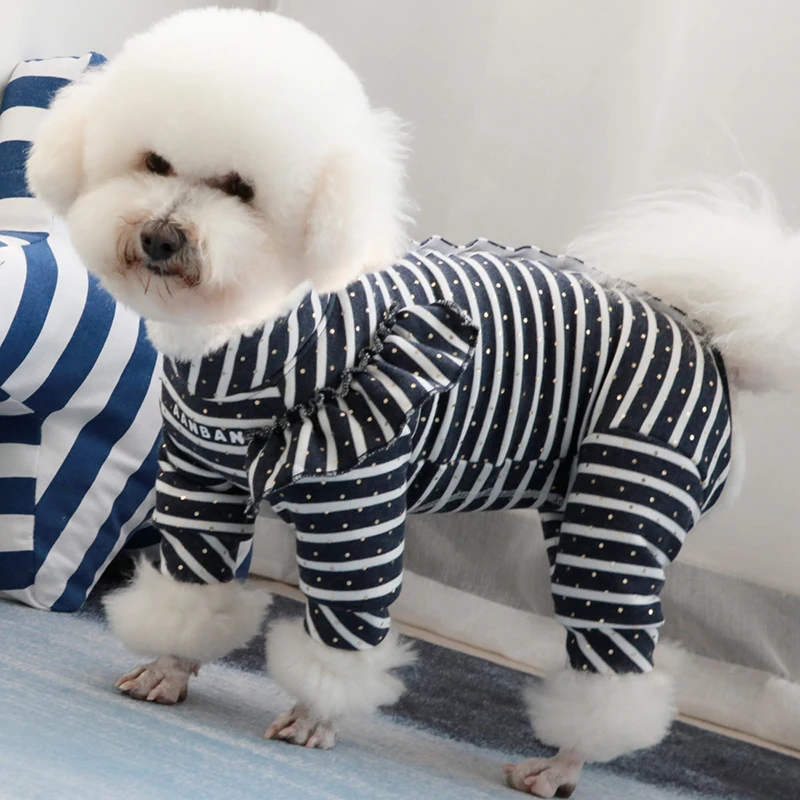 

Pet Dog Jumpsuit Thin Puppy Clothes Protect Belly Overalls 100%Cotton Pajamas For Small Dogs Chihuahua Poodle Sweatshirt Coat