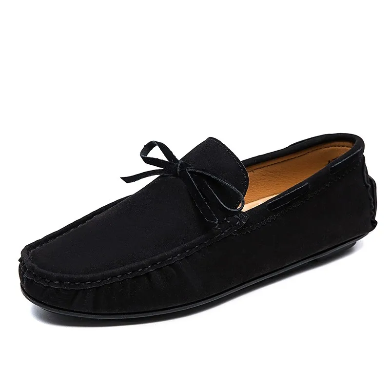 Suede Loafers Men Big Size 48 47 Boat Shoes Slip On Mocasines Hombre Handmade Lazy Shoes Driving Moccasins Casual Office Flats