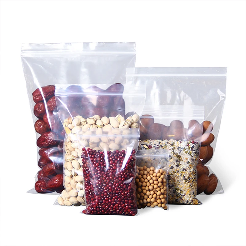 Transparent  Ziplock Zip Zipped Lock Food Package Storage bag Clear Thick Small Jewelry packing Plastic Reclosable Poly Zip bags