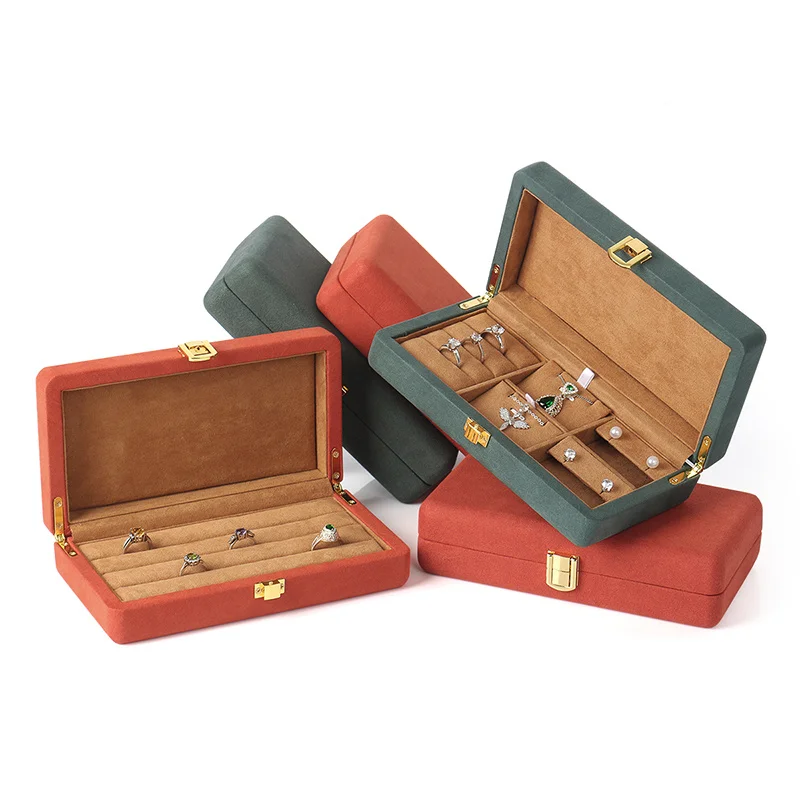 New Product Pu Leather Jewelry Storage Portable Box For Necklace Ring Pendant Bracelet Jewellery Showcase