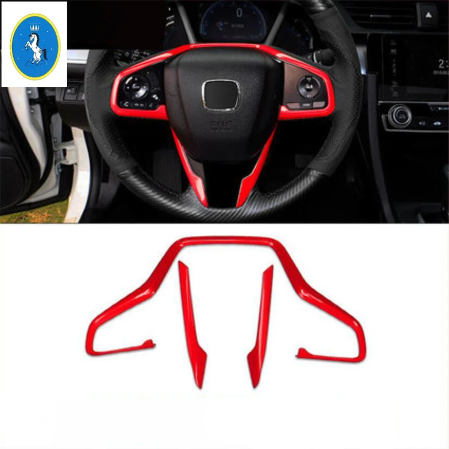 

Yimaautotrims Auto Accessory Steering Wheel Strip Cover Trim Fit For Honda CRV CR-V 2016 - 2020 ABS Matte / Carbon Fiber Look