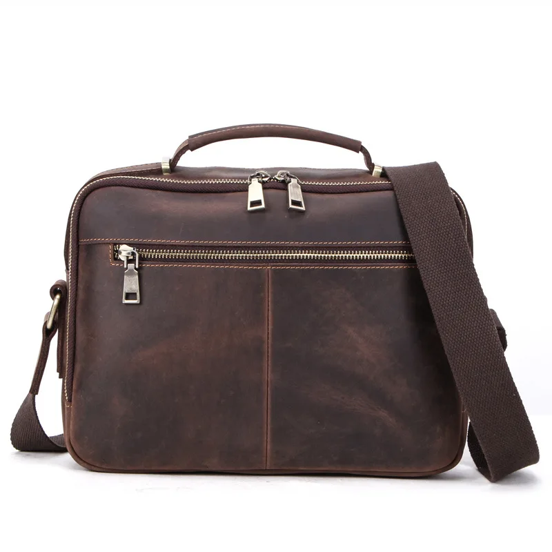 Fashion Style Men Crossbody Shoulder Bag Genuine Leather Laptop Business Messenger Briefcase Portfolio Handbag Bolsa Card Gifts