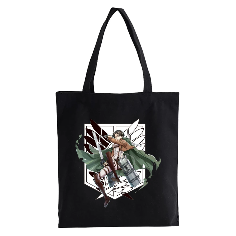 Bolso de lona para mujer, mochila escolar de diseñador de anime, Shopper, ataque a los Titanes, ataque a los Titanes, Shingeki No Kyojin