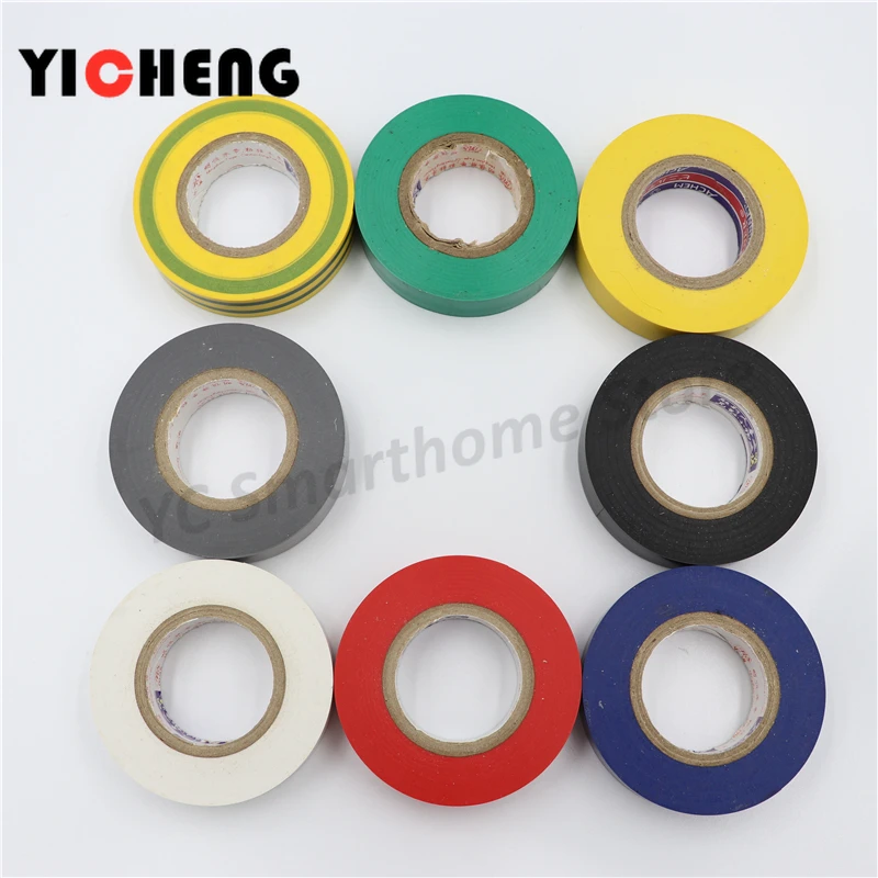 1Pcs Senior electrical tape insulation tape wire electrical PVC waterproof tape cloth width 1.7cm long 18 meters 8 colors