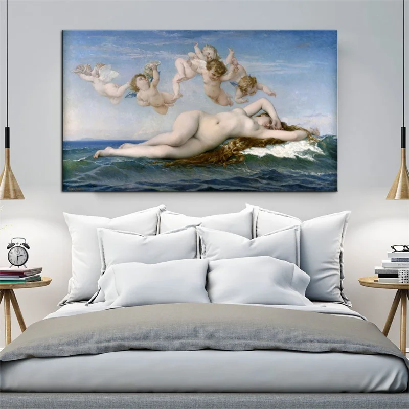 

Birth of Venus by Alex Cabanel World Famous Painting Wall Art Canvas Print Artwork Portrait Canvas Paintings Drop shipping