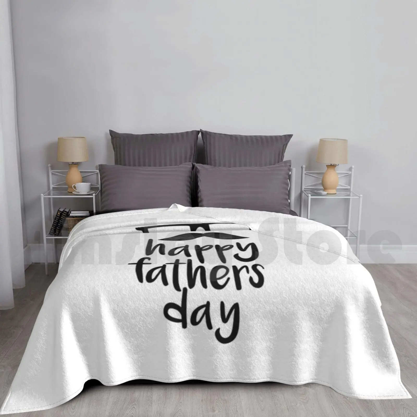 Happy Fathers Day Blanket Fashion Custom Fathers Day Fathers Day Dad Hipster Dad Hipster Dad Hipster Beard