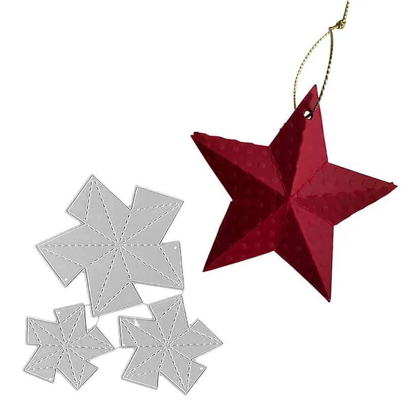 Five-Pointed Star Tag Metal Cut Dies Stencils for Scrapbooking Stamp/photo album Decorative Embossing DIY Paper Cards