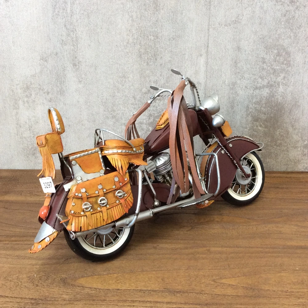 Car-Model-Toys Gifts Ornaments Iron Indian Motorcycle Wild Vintage Collection Crafts Exquisite Model Kid Home Decor Collection