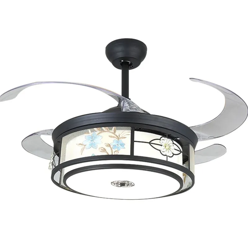 AOSONG  Modern Ceiling Fan Lights With Invisible Fan Blade Remote Control Home Decorative For Living Room Bedroom Restaurant
