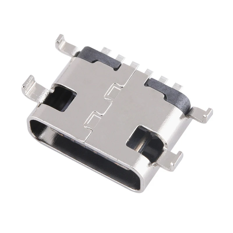 10Pcs Micro USB Connector Type C 3.1 6 Pin SMT Socket Connector Female Placement SMD DIP For PCB design DIY high current chargin