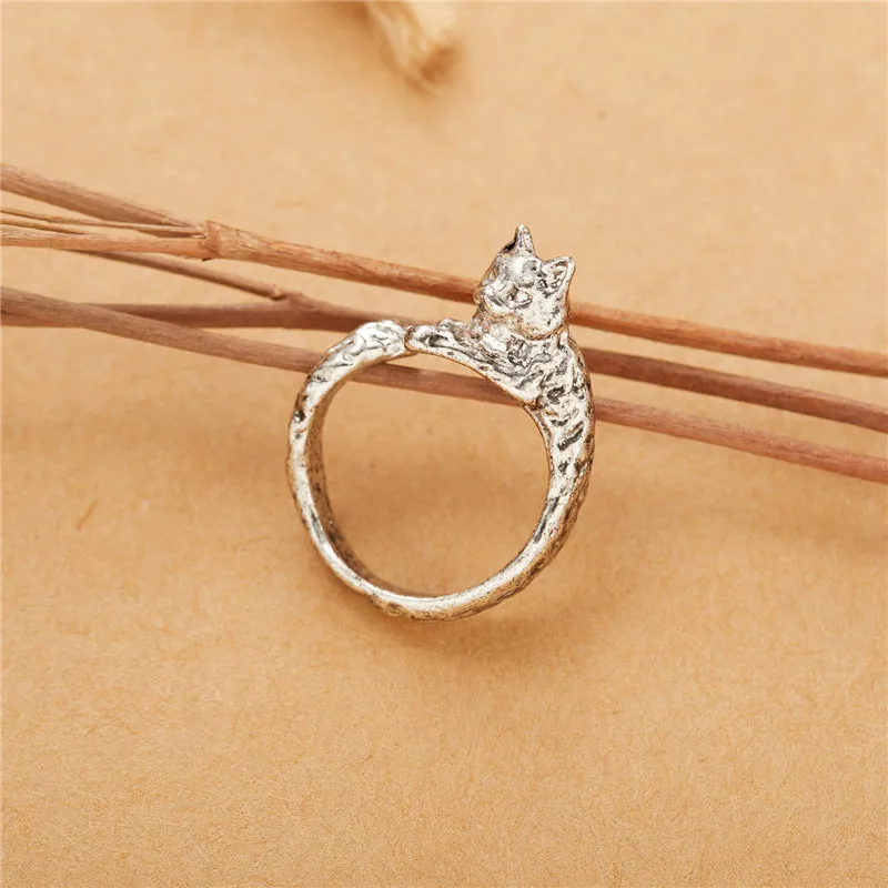 Vintage Chic Katzen-Tier-Knöchelringe für Frauen, Charmante Gothic Punk Frosch-, Hasen-, Oktopus-Offene Fingerringe, Modeschmuck – Detail 22