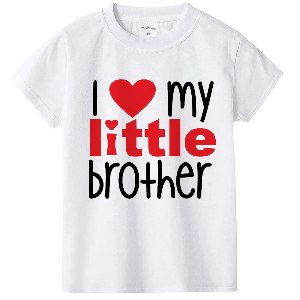 Conjunto de 2 camisetas a juego para Hermanos, regalos para Baby Shower, I Love My Big Brother, Little Brother