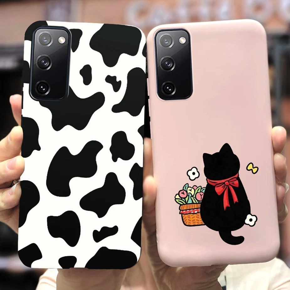 Voor Samsung Galaxy S20 Fe Case S20 Lite Fan Editie Zachte Siliconen Cartoon Bloem Cover Telefoon Case Voor Samsung S20 fe S20Fe Tassen