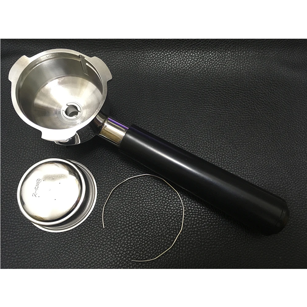 Italian home coffee machine handle bracket stainless steel pressure filter powder cup powder bowl 51mm