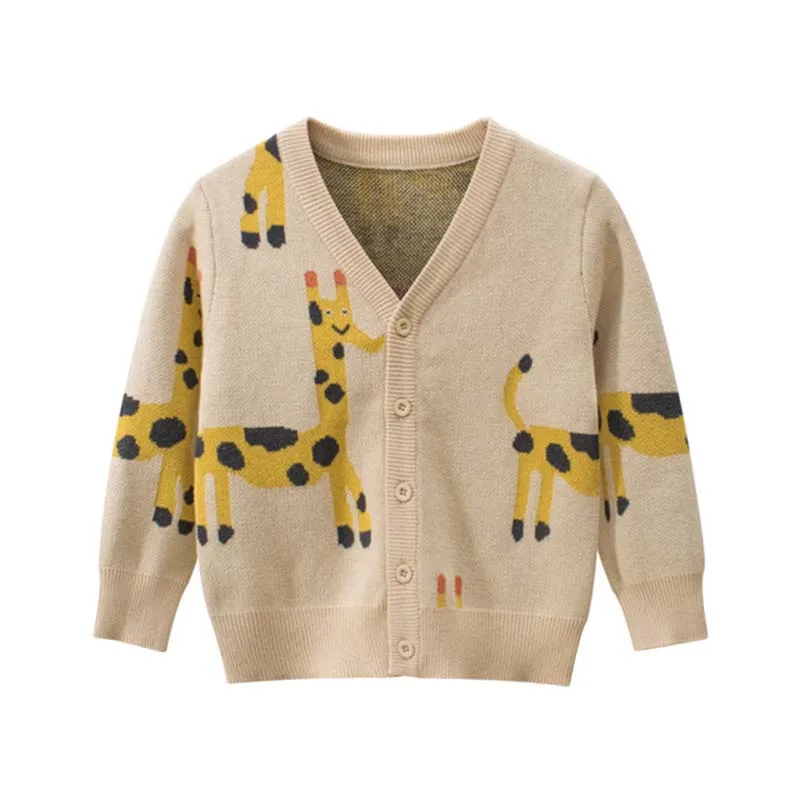 Spring Autumn Knitted Cardigan Sweater Baby Children Clothing Christmas Boys Girls Sweaters Kids Wear Baby Boy Clothes Winter