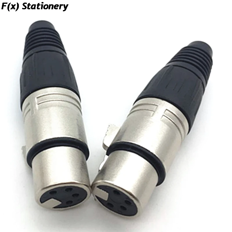 Male & Female 3-Pin 4-Pin 5-Pin XLR Microphone Audio Cable Plug Connectors Cannon Cable Terminals