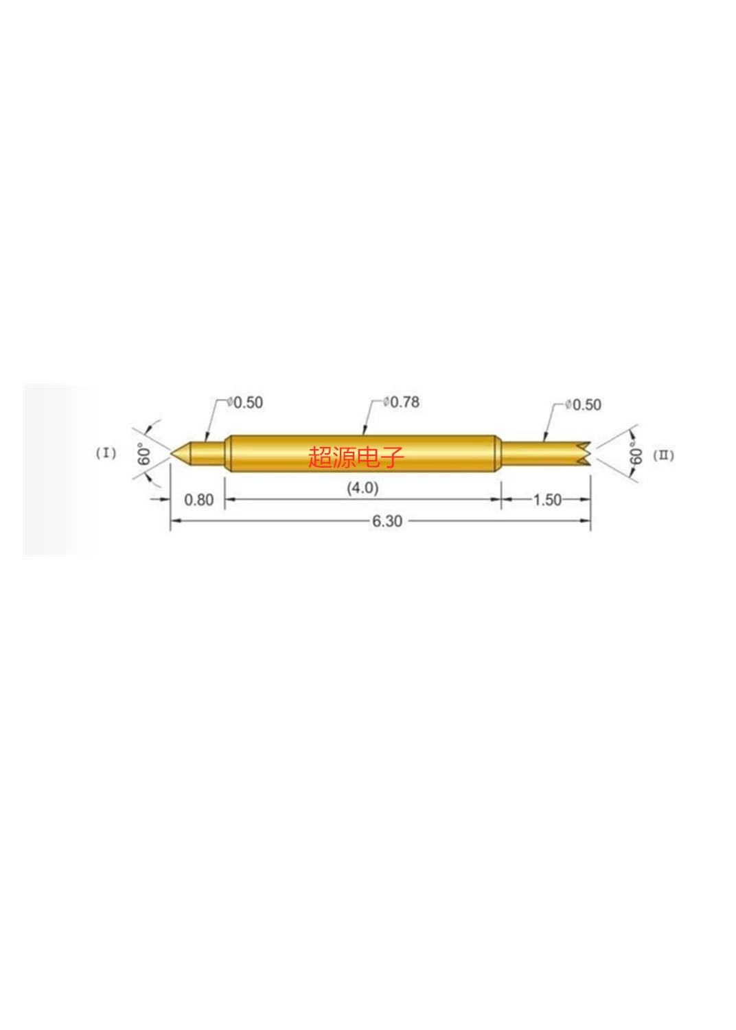 100pcs Double-headed Probe BGA038BU5.7L Test Needle Fine Needle BGA Semiconductor Test Needle High Frequency Test Small Needle