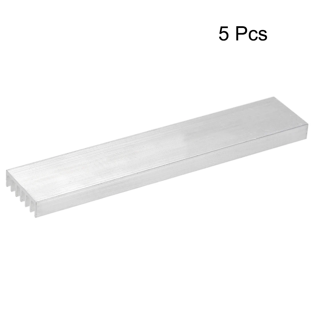 Uxcell Đường Song Song Đỉnh Cao Tản Nhiệt Cho MOS GPU Vi Mạch Bạc 100X20X6 Mm 5 Chiếc