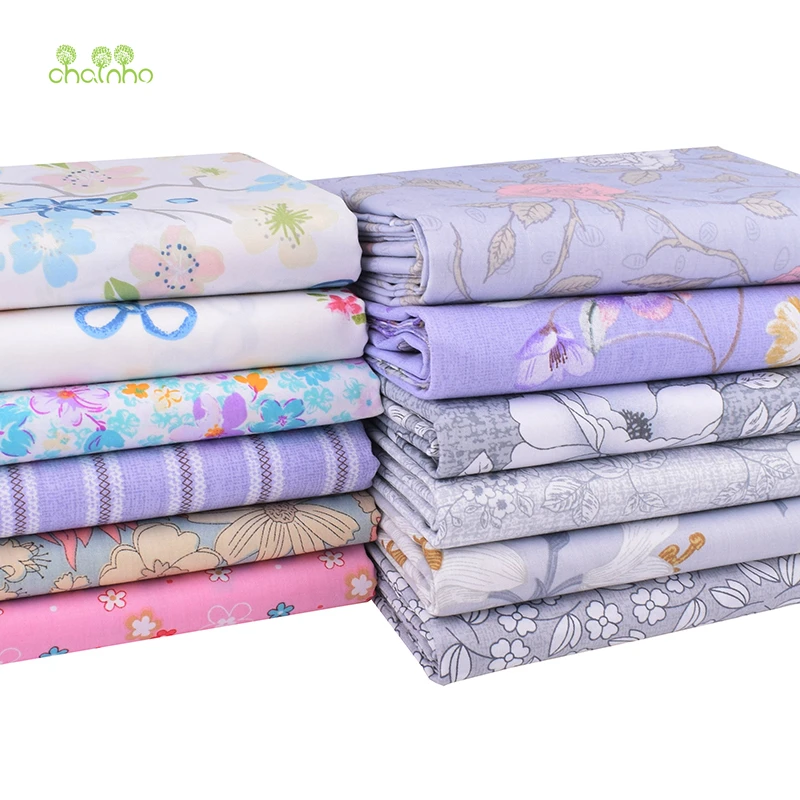 Chainho,Printed Twill Cotton Fabric,Thick,Soft,Opaque,Patchwork Clothes,DIY Sewing & Quilting Material For Baby&Child,Half Meter