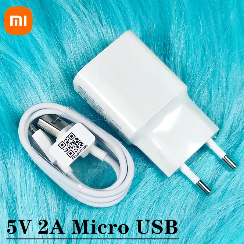 Оригинальное зарядное устройство Xiaomi 5 В, 2 А, адаптер питания с кабелем Micro Type-c для Redmi 7A, 6A, 4A, 4X, 5, 5A, 5 plus, s2, Note 6 pro, Mi a2 lite