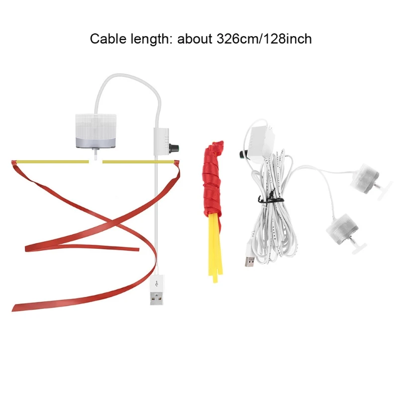 Ventilador de techo USB repelente de insectos, dispositivo con enchufe estadounidense, adaptador USB y Control de velocidad, interruptor de encendido y apagado, Cable de alimentación de 326cm