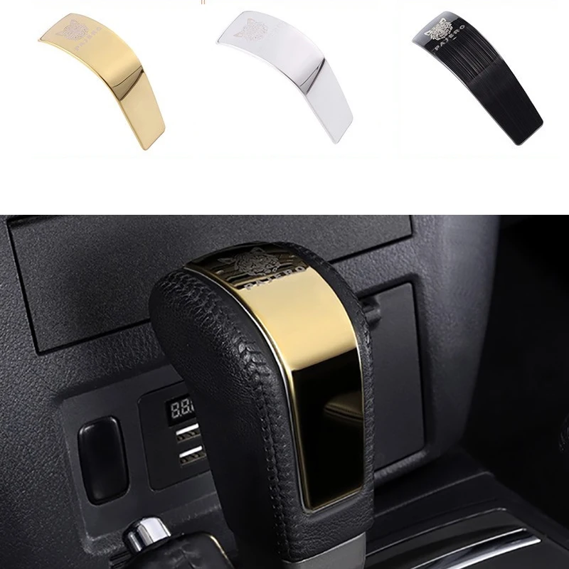 1pc Stainless Steel Shift Knob Cover Decoration Panle Fit For Mitsubishi Pajero Montero v93 v97 v98 2007-2021